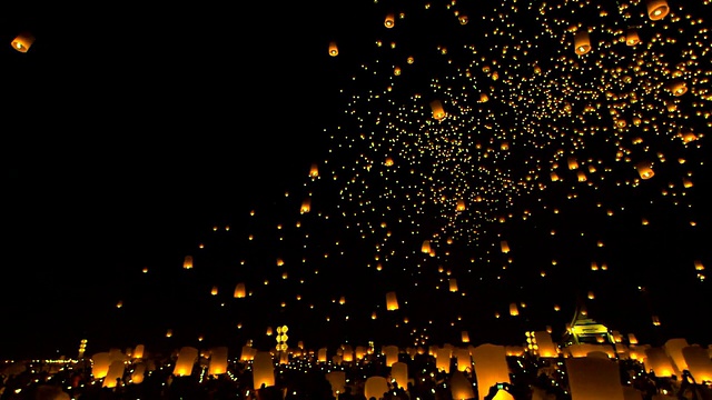泰国传统新年气球视频素材