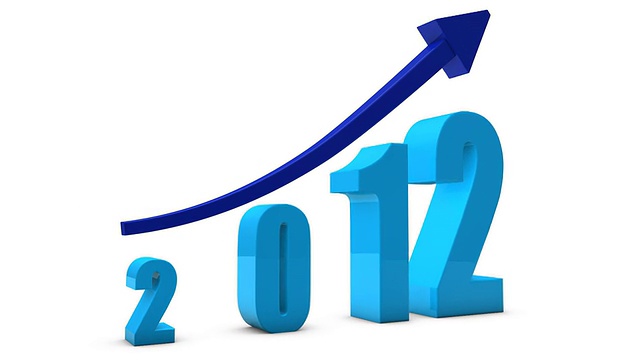 2012年增长曲线图视频素材