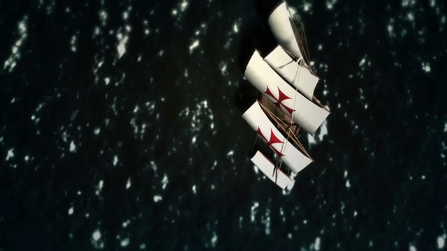 圣玛丽亚帆船视频素材