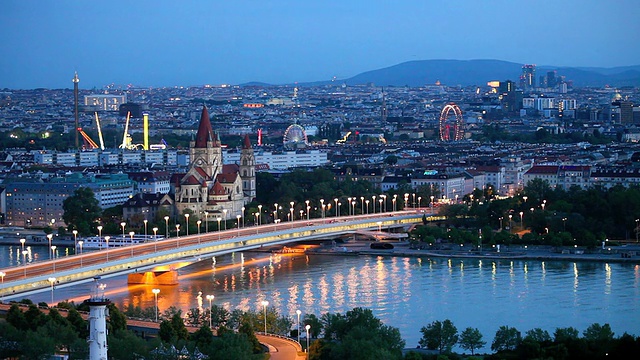 维也纳城市夜景视频素材