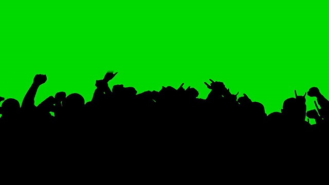 人群舞蹈-绿色屏幕。高清视频下载