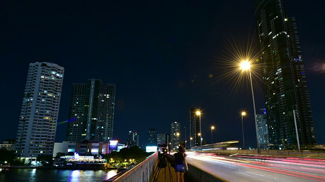 夜晚城市交通视频素材