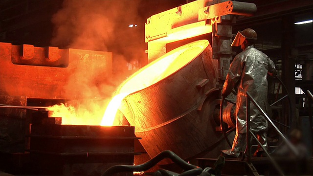 金属industry-Molten钢视频素材