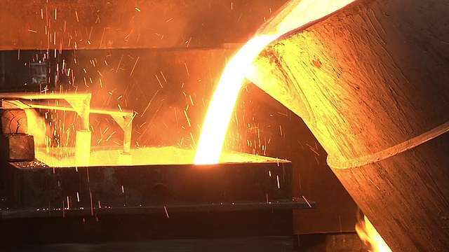 金属industry-molten钢视频素材