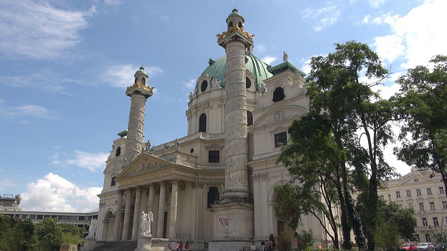圣查尔斯教堂-维也纳，奥地利视频下载