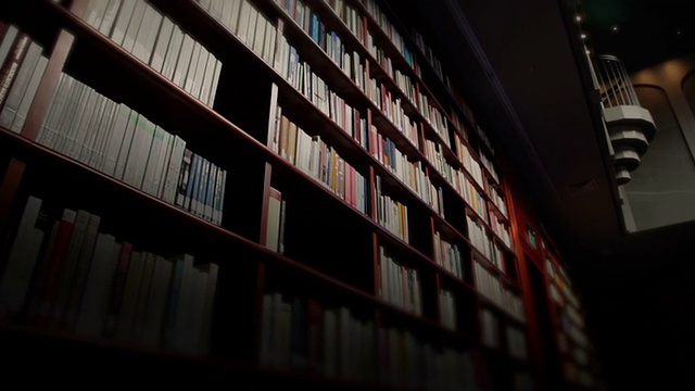 图书馆的书架视频下载