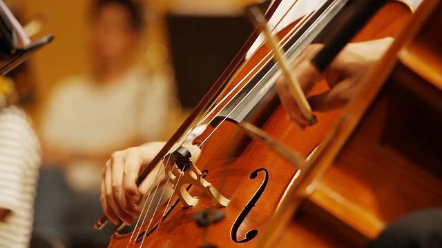 高清:小提琴大提琴的球员。视频素材