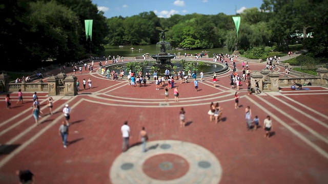 贝塞斯达喷泉，纽约中央公园视频下载