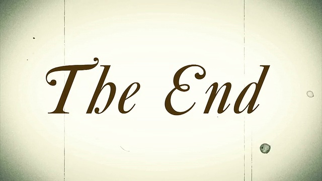 老电影效果的‘THE END’高清视频素材