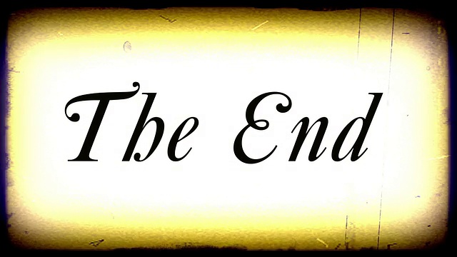 老电影效果的‘THE END’高清视频素材
