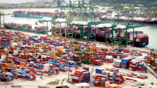港口码头和集装箱视频下载