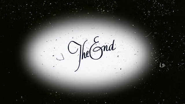 老电影效果“THE END”视频素材