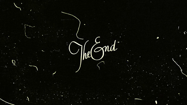 老电影效果“THE END”视频素材