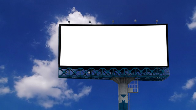 大的空白屏幕的广告牌视频下载