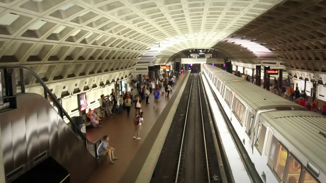 华盛顿特区地铁火车站视频素材