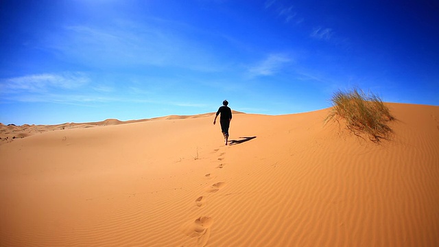 在撒哈拉沙漠行走的人，高清视频视频下载