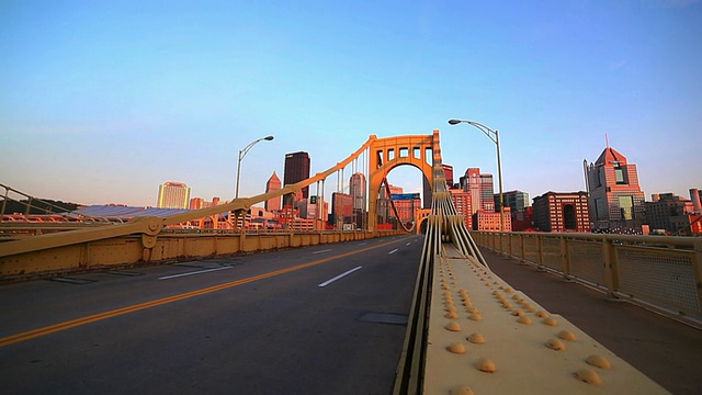 黄桥通往市中心-城市景观视频下载