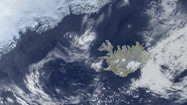 冰岛在地球变焦后突然出现(有alpha matte)视频下载