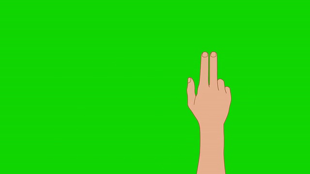 触屏手势。色绿视频素材