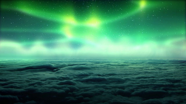 北极光在云层之上视频素材