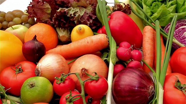 新鲜水果和蔬菜视频下载