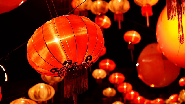 中国的灯笼，中国的新年视频素材