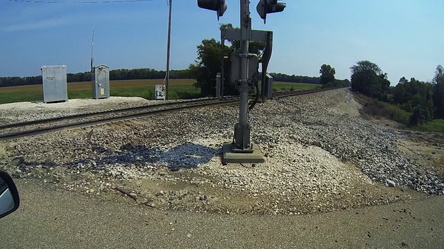 密西西比河三角洲的铁路轨道视频素材