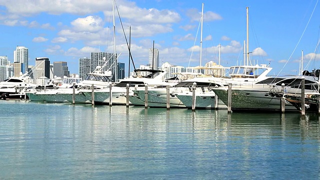 佛罗里达州迈阿密的游艇码头视频下载