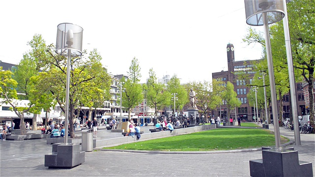 阿姆斯特丹的伦勃朗广场视频素材