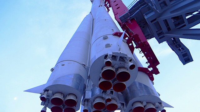 太空火箭准备发射视频素材