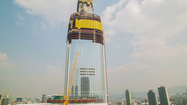 首尔乐天世界大厦视频素材