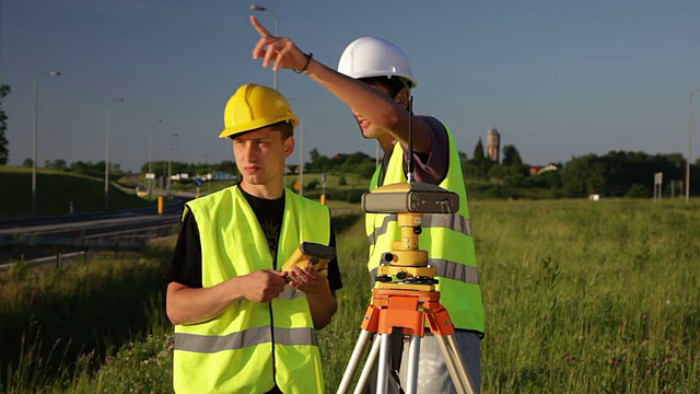 土地测量师视频素材
