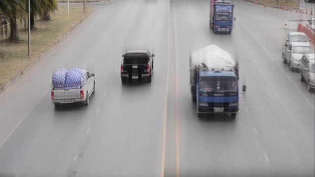 交通车辆在冻结时间视频下载