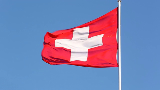 瑞士国旗视频素材