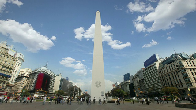 方尖碑，布宜诺斯艾利斯，阿根廷视频素材