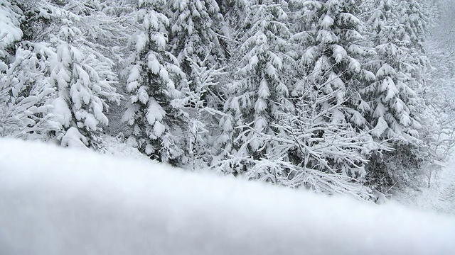 雪中的公路视频素材