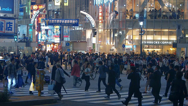 东京涩谷的街道视频素材