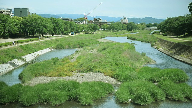 京都的加茂河视频素材