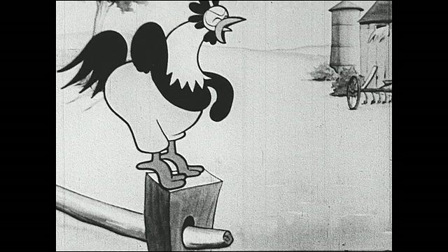 1933年，大公鸡在早晨大声啼叫视频下载