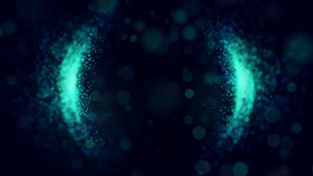 绿色散焦球粒子背景视频素材