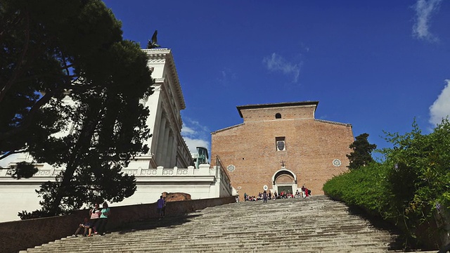 罗马的Ara Coeli教堂台阶视频素材