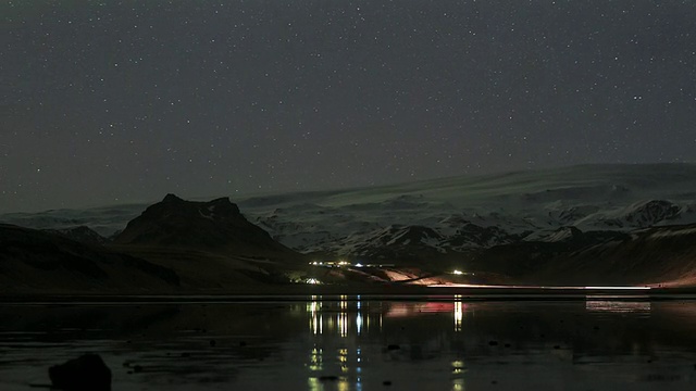 极光和冰岛冰川视频素材