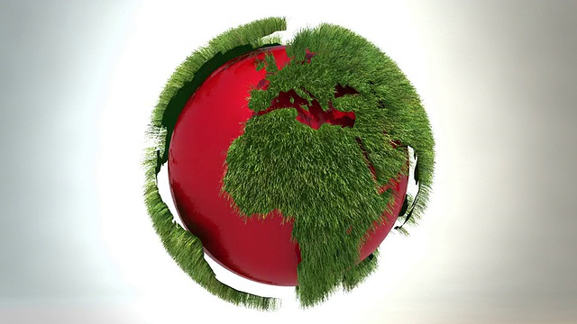 绿色世界-红色视频素材