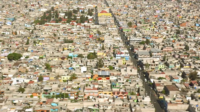 空中墨西哥城过度拥挤视频下载