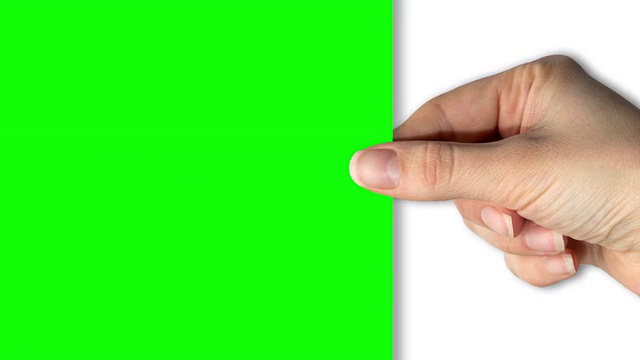女性手-绿色屏幕过渡效果视频下载