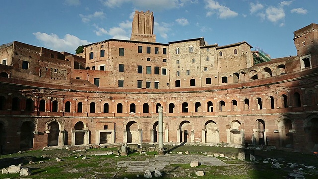 图拉真在罗马的市场和论坛视频素材