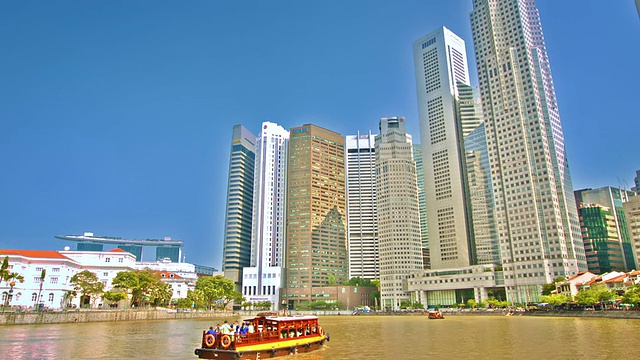 新加坡的中央商务区视频素材