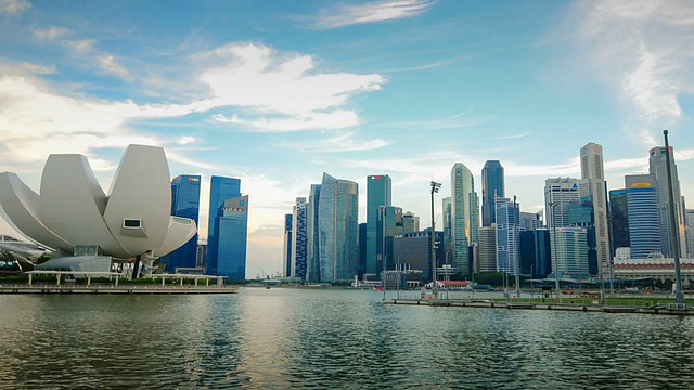 延时新加坡全景。缩小效果视频素材