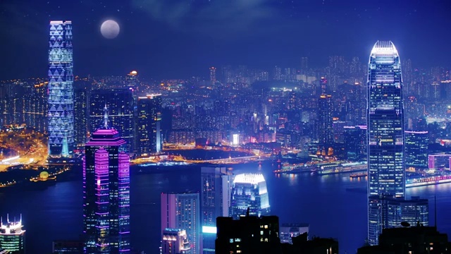 香港之夜。视频下载