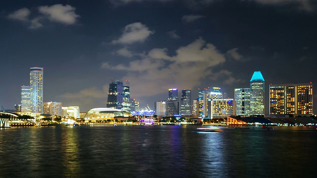 时光流逝的新加坡全景。视频素材